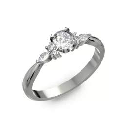   Ékszerpalota eljegyzési gyűrű 0,3ct gyémánttal BRK305 platina