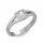 Ékszerpalota eljegyzési gyűrű 0,4ct princess gyémánttal BRK306 fehér arany
