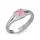 Ékszerpalota eljegyzési gyűrű 0,4ct pink princess zafírral BRK306 fehér arany