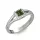 Ékszerpalota eljegyzési gyűrű 0,4ct zöld princess zafírral BRK306 platina