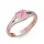 Ékszerpalota eljegyzési gyűrű 0,4ct pink princess zafírral BRK306 rozé arany