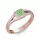 Ékszerpalota eljegyzési gyűrű 0,4ct zöld princess gyémánttal BRK306 rozé arany