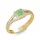 Ékszerpalota eljegyzési gyűrű 0,4ct zöld princess gyémánttal BRK306 sárga arany