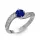 Ékszerpalota eljegyzési gyűrű 0.5ct kék diffusion zafírral BRK308 fehér arany
