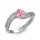 Ékszerpalota eljegyzési gyűrű 0.5ct pink zafírral BRK308 fehér arany