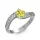 Ékszerpalota eljegyzési gyűrű 0.5ct sárga gyémánttal BRK308 fehér arany