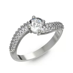   Ékszerpalota eljegyzési gyűrű 0.5ct gyémánttal BRK308 platina