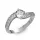 Ékszerpalota eljegyzési gyűrű 0.5ct gyémánttal BRK308 platina