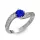 Ékszerpalota eljegyzési gyűrű 0.5ct kék zafírral BRK308 platina