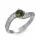 Ékszerpalota eljegyzési gyűrű 0.5ct zöld zafírral BRK308 platina