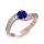Ékszerpalota eljegyzési gyűrű 0.5ct kék diffusion zafírral BRK308 rozé arany