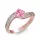 Ékszerpalota eljegyzési gyűrű 0.5ct pink zafírral BRK308 rozé arany