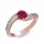 Ékszerpalota eljegyzési gyűrű 0.5ct rubinnal BRK308 rozé arany