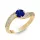 Ékszerpalota eljegyzési gyűrű 0.5ct kék diffusion zafírral BRK308 sárga arany