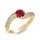 Ékszerpalota eljegyzési gyűrű 0.5ct rubinnal BRK308 sárga arany