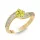Ékszerpalota eljegyzési gyűrű 0.5ct sárga gyémánttal BRK308 sárga arany