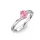 Ékszerpalota eljegyzési gyűrű 0,7ct pink zafírral BRK314 fehér arany 