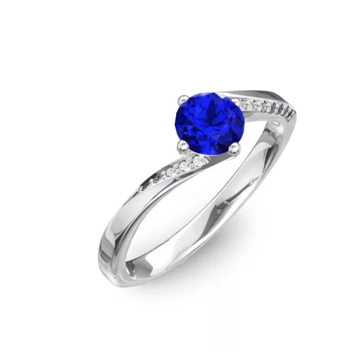 Ékszerpalota eljegyzési gyűrű 0,7ct kék zafírral BRK314 platina 