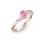 Ékszerpalota eljegyzési gyűrű 0,7ct pink zafírral BRK314 rozé arany 