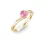 Ékszerpalota eljegyzési gyűrű 0,7ct pink zafírral BRK314 sárga arany 