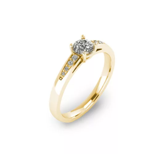 Ékszerpalota eljegyzési gyűrű 0,25ct H/SI gyémánttal BRK400 sárga arany 