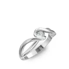 Ékszerpalota eljegyzési gyűrű 0.2ct H/VS gyémánttal BRK 410 fehér arany 