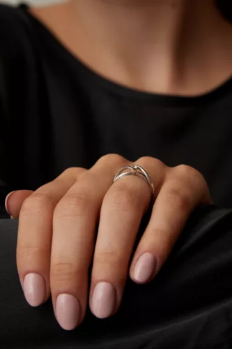 Ékszerpalota eljegyzési gyűrű 0.2ct H/VS gyémánttal BRK 410 fehér arany 
