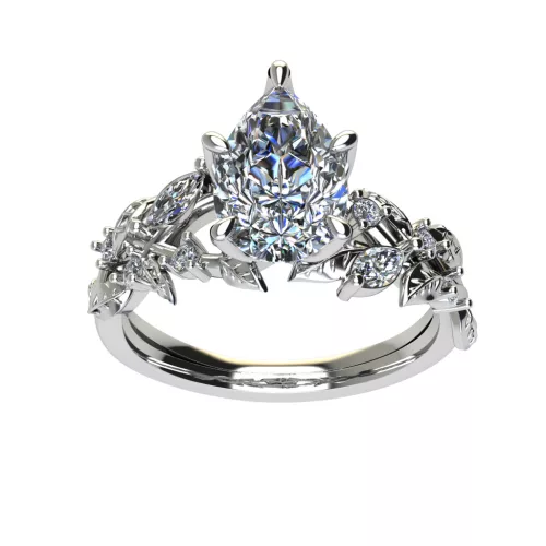 Ékszerpalota eljegyzési gyűrű 1,5ct gyémánttal BRK502 fehér arany