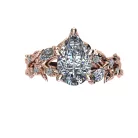Ékszerpalota eljegyzési gyűrű 1,5ct G/VS gyémánttal BRK502 rozé arany