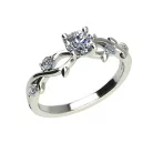 Ékszerpalota eljegyzési gyűrű 0,4ct gyémánttal BRK503 fehér arany