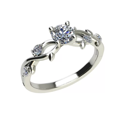 Ékszerpalota eljegyzési gyűrű 0,4ct gyémánttal BRK503 fehér arany