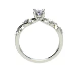 Ékszerpalota eljegyzési gyűrű 0,4ct gyémánttal BRK503 fehér arany