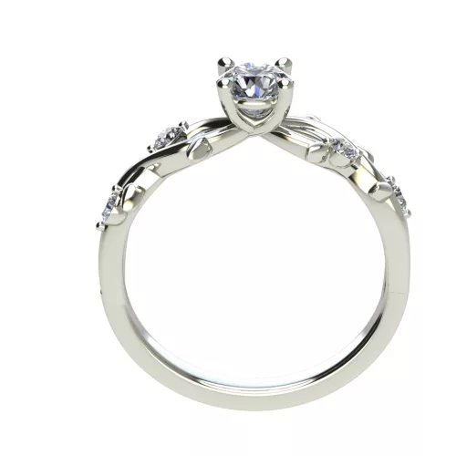Ékszerpalota eljegyzési gyűrű 0,4ct gyémánttal BRK503 fehér arany