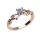 Ékszerpalota eljegyzési gyűrű 0,4ct G/VS gyémánttal BRK503 rozé arany