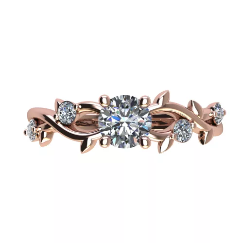 Ékszerpalota eljegyzési gyűrű 0,4ct G/VS gyémánttal BRK503 rozé arany