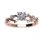 Ékszerpalota eljegyzési gyűrű 0,4ct G/VS gyémánttal BRK503 rozé arany