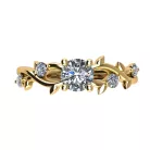 Ékszerpalota eljegyzési gyűrű 0,4ct G/VS gyémánttal BRK503 sárga arany