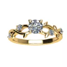 Ékszerpalota eljegyzési gyűrű 0,4ct G/VS gyémánttal BRK503 sárga arany