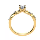 Ékszerpalota eljegyzési gyűrű 0,4ct G/VS gyémánttal BRK503 sárga arany