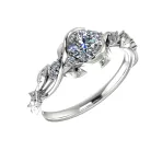 Ékszerpalota eljegyzési gyűrű 0,5ct gyémánttal BRK504 fehér arany