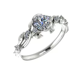   Ékszerpalota eljegyzési gyűrű 0,5ct gyémánttal BRK504 fehér arany