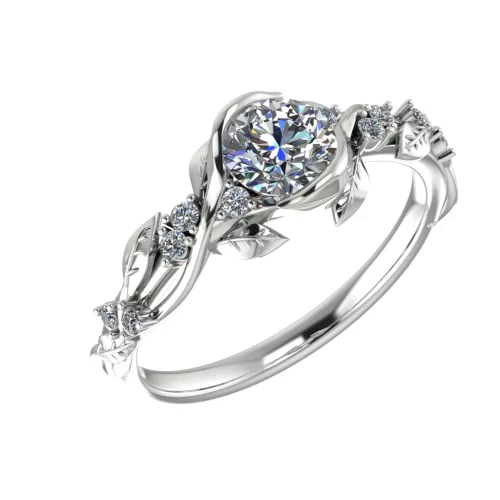 Ékszerpalota eljegyzési gyűrű 0,5ct gyémánttal BRK504 fehér arany