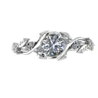 Ékszerpalota eljegyzési gyűrű 0,5ct gyémánttal BRK504 fehér arany