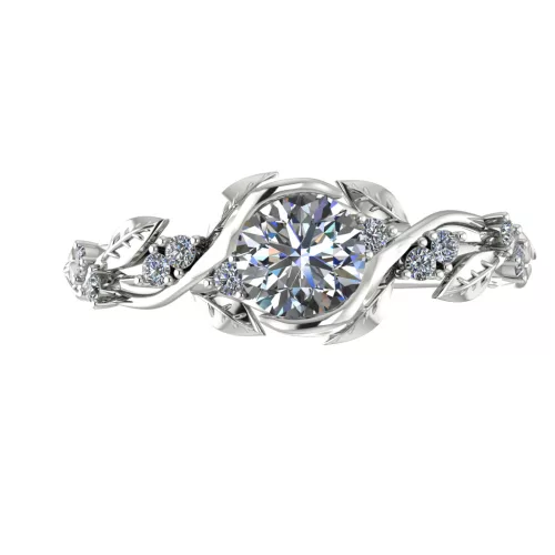 Ékszerpalota eljegyzési gyűrű 0,5ct gyémánttal BRK504 fehér arany