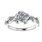 Ékszerpalota eljegyzési gyűrű 0,5ct gyémánttal BRK504 fehér arany