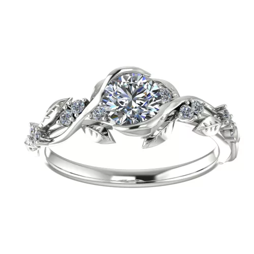 Ékszerpalota eljegyzési gyűrű 0,5ct gyémánttal BRK504 fehér arany