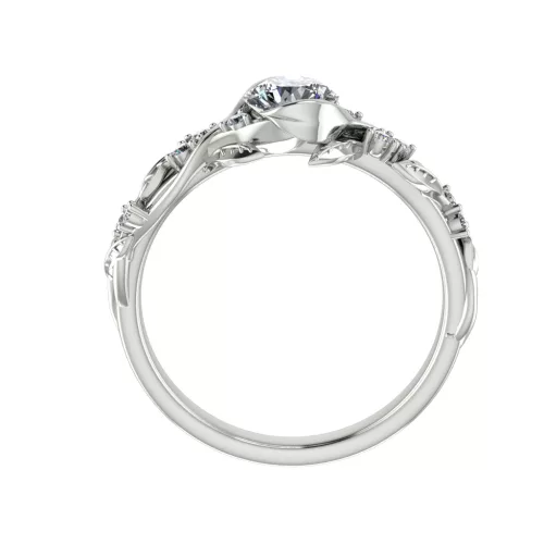 Ékszerpalota eljegyzési gyűrű 0,5ct gyémánttal BRK504 fehér arany