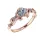 Ékszerpalota eljegyzési gyűrű 0,5ct G/VS gyémánttal BRK504 rozé arany