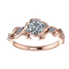Ékszerpalota eljegyzési gyűrű 0,5ct G/VS gyémánttal BRK504 rozé arany