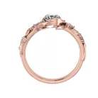 Ékszerpalota eljegyzési gyűrű 0,5ct G/VS gyémánttal BRK504 rozé arany